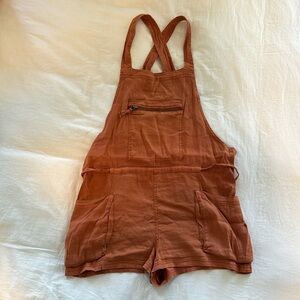 Free People First City Utility Shortall Burnt Orange